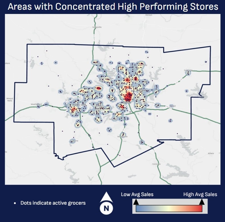 Dallas High-Performing Grocery Concentrations