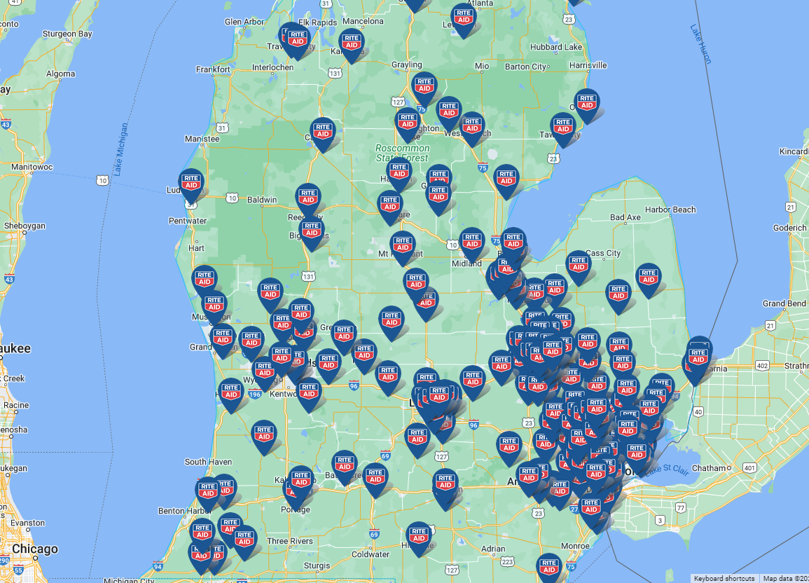 Rite Aid Michigan Closures